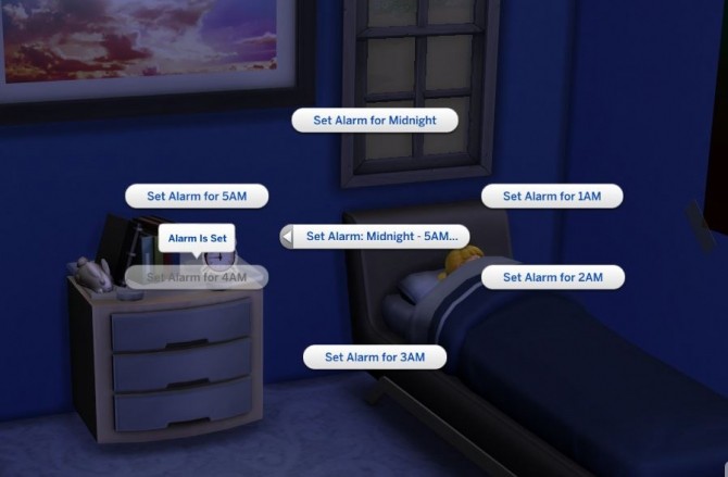 Sims 4 Working Alarm Clocks by scumbumbo at Mod The Sims
