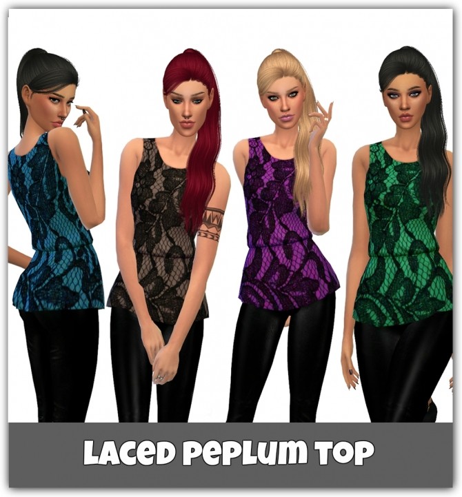 Sims 4 Love 4 Peplum Tops at Maimouth Sims4