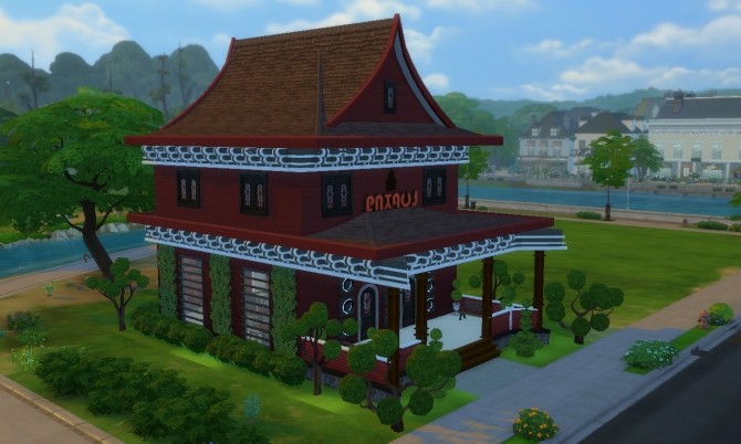 Sims 4 Japanese Bar (no CC) at Tatyana Name
