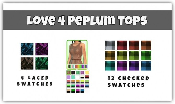 Sims 4 Love 4 Peplum Tops at Maimouth Sims4
