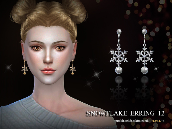 Sims 4 Earrings 12(f) by S Club LL at TSR