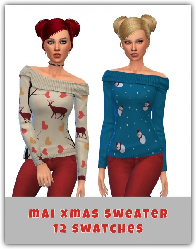 Sims 4 Mai Xmas Sweater at Maimouth Sims4