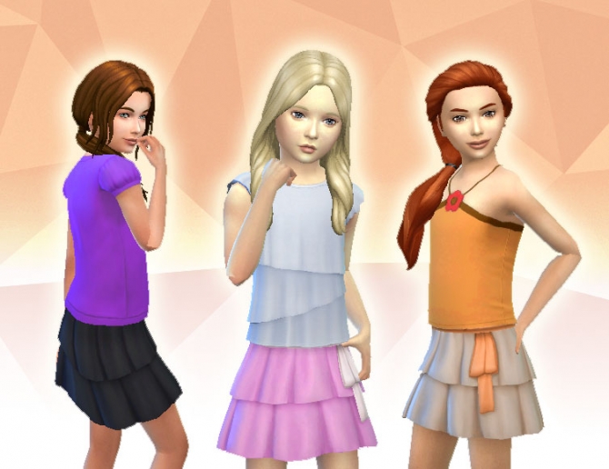 Gentle Skirt at My Stuff » Sims 4 Updates