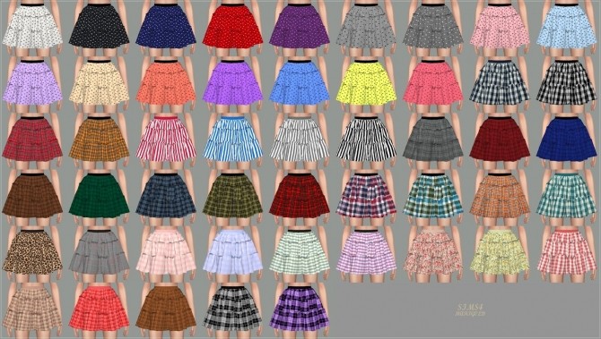 Sims 4 Gathering Tier Mini skirt v2 pattern at Marigold
