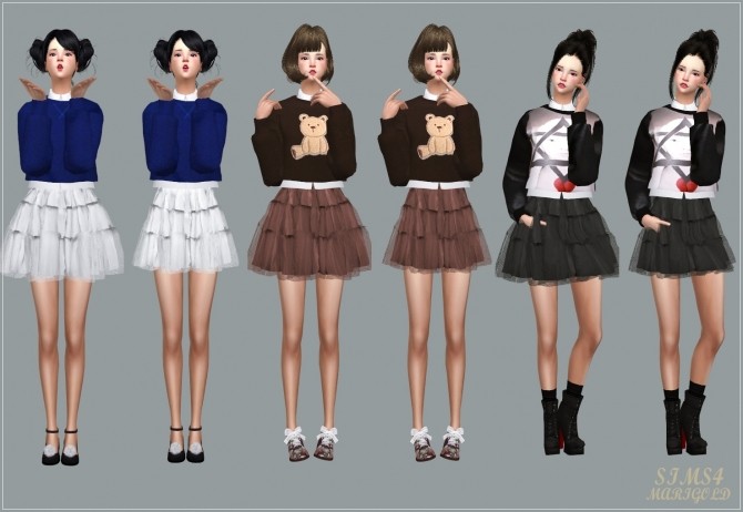 Sims 4 Ballet Tier Mini skirt at Marigold