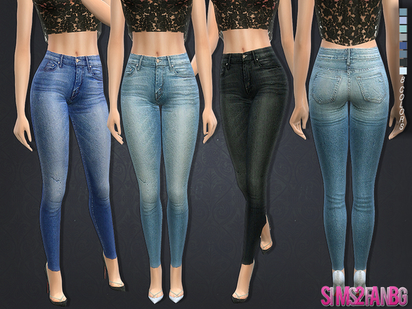Sims 4 131 High jeans by sims2fanbg at TSR