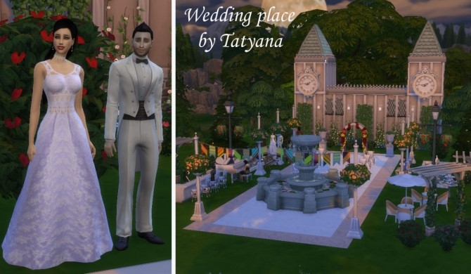 Sims 4 Wedding place (No CC) at Tatyana Name