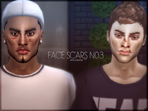 Sims 4 Face Scars N03 by Pralinesims at TSR
