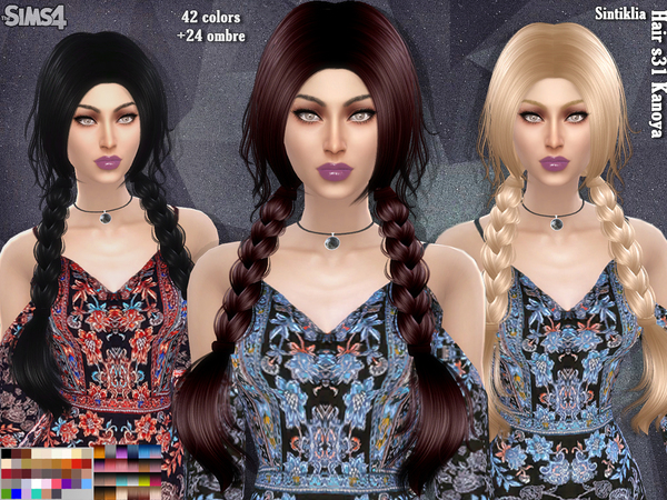 Sims 4 Hair s31 Kanoya by Sintiklia at TSR