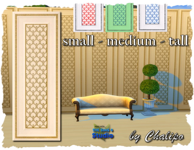 Sims 4 Wall panels 1 2016 by Chalipo at All 4 Sims