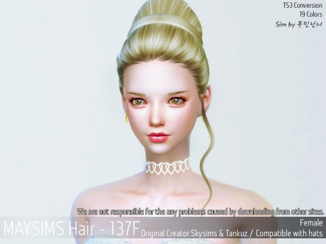Sims 4 Hair 137F (SkySims) at May Sims