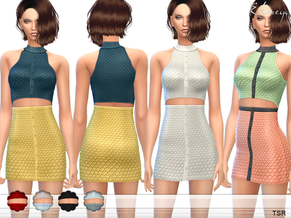 Sims 4 Cut Out Waist Dress by ekinege at TSR