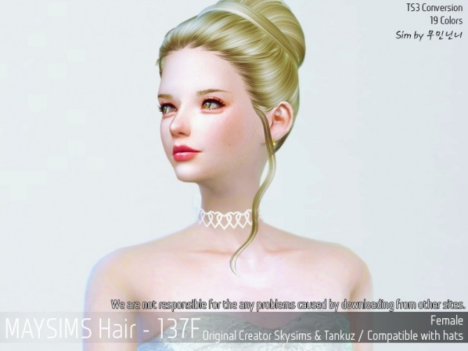 Sims 4 Hair 137F (SkySims) at May Sims