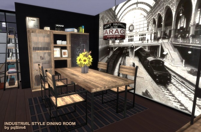 Sims 4 Industrial Style Diningroom at pqSims4