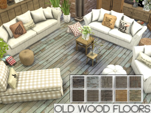 Sims 4 Old Wood Floors by Pralinesims at TSR