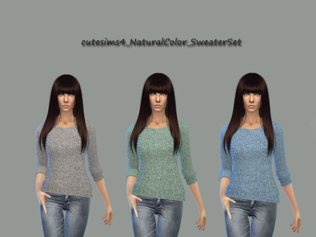 Natural Colors Sweater by sweetsims4 at TSR