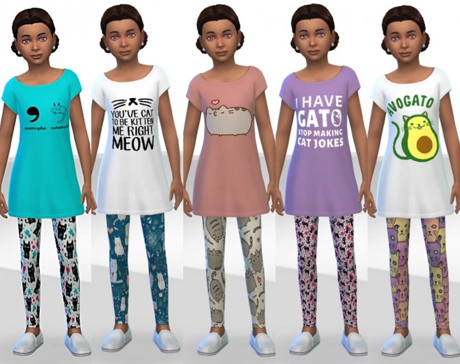 Sims 4 Cat Tights for Girls by Tacha75 at SimsWorkshop