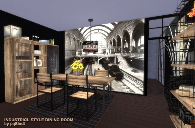 Sims 4 Industrial Style Diningroom at pqSims4