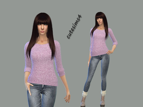 Sims 4 Natural Colors Sweater by sweetsims4 at TSR
