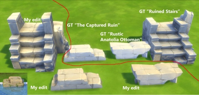 Sims 4 Useful Ruin Building Blocks by artrui at Mod The Sims