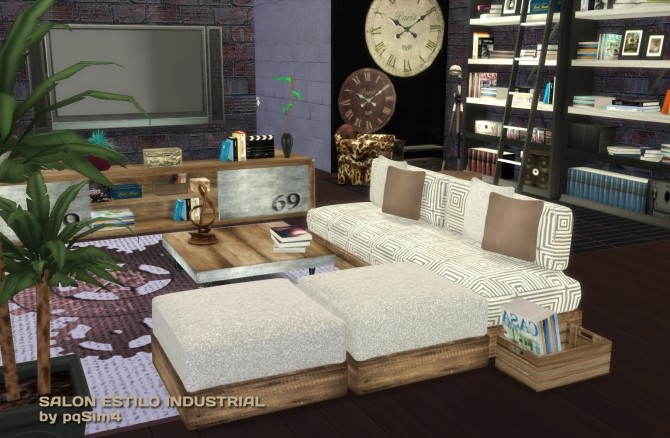 Sims 4 Industrial living at pqSims4