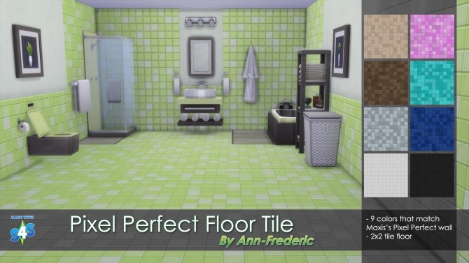 Sims 4 Pixel Perfect Floor Tile match Maxiss wall by ann frederic at Mod The Sims