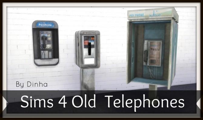 Sims 4 Old Telephones at Dinha Gamer
