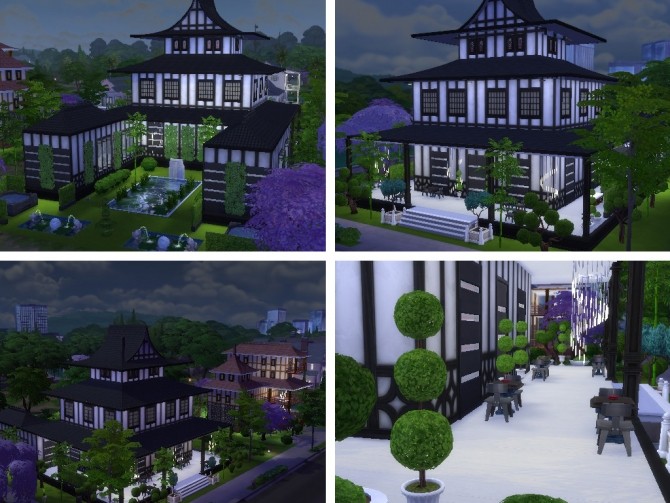 Sims 4 Japanese Hotel (no CC) at Tatyana Name
