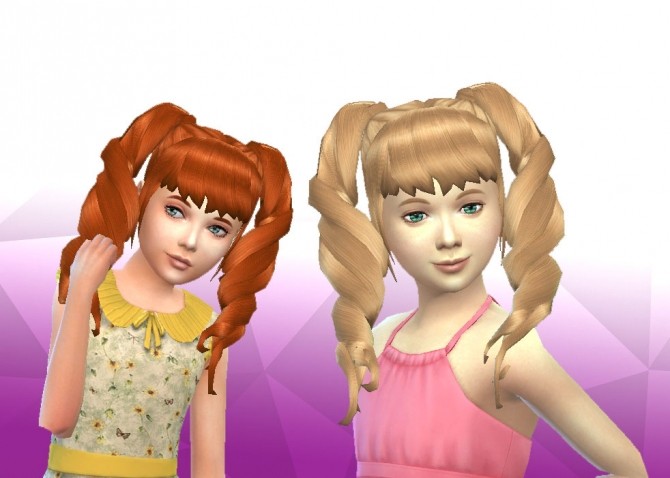 Sims 4 Twist Pigtails for Girls at My Stuff
