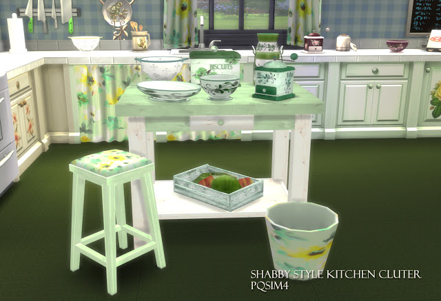 Sims 4 Shabby Style Kitchen Clutter by Mary Jiménez at pqSims4