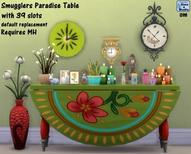 Sims 4 Smugglers paradise table with 39 slots at Sims 4 Studio