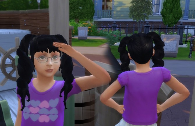 Sims 4 Twist Pigtails for Girls at My Stuff