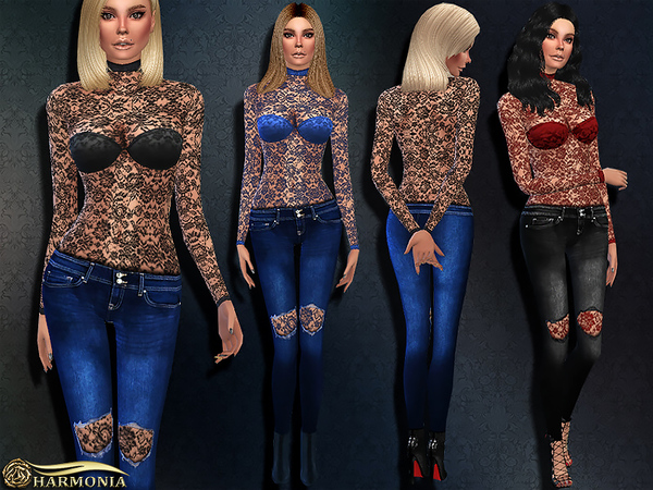 Sims 4 Fashionable Outfit 04 by Harmonia at TSR