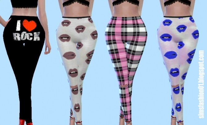 Sims 4 Pants Artpop Collection ROCK at Sims Fashion01