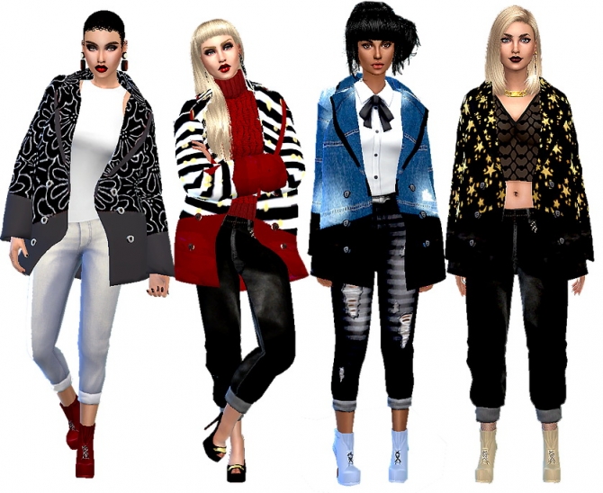 Lookbook fashion downloads at Dreaming 4 Sims » Sims 4 Updates