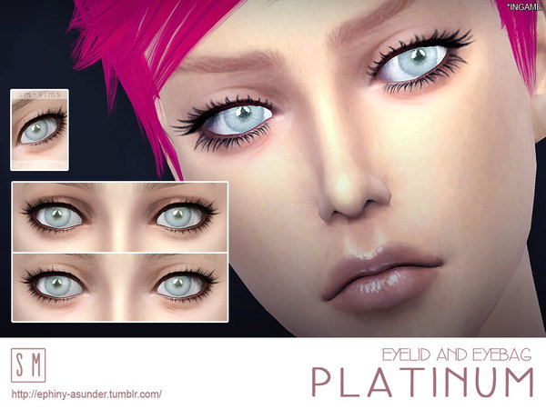 Sims 4 Platinum Eyelid and Eyebag by Screaming Mustard at TSR