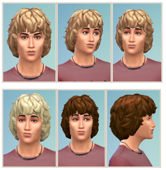 Sims 4 Curly Mop Hair for Men at Birksches Sims Blog