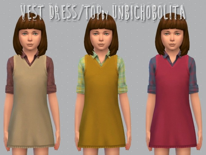 Sims 4 Vest dress at Un bichobolita