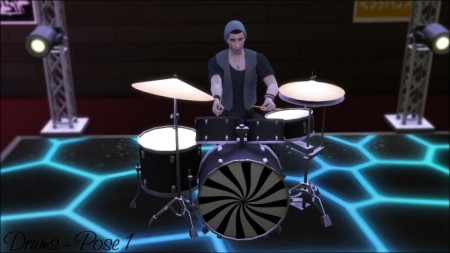 Drums Poses by DalaiLama at The Sims Lover » Sims 4 Updates
