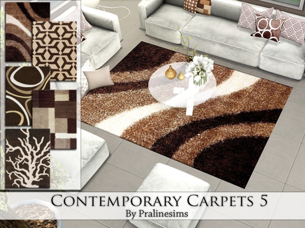 Sims 4 Contemporary Carpets 5 by Pralinesims at TSR