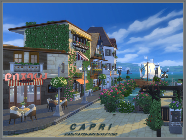 Sims 4 Capri house by Danuta720 at TSR
