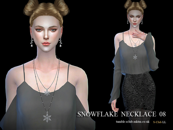 Sims 4 Necklace N08 by S Club LL at TSR