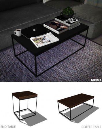Industrial Coffee Table & End Table at Maximss