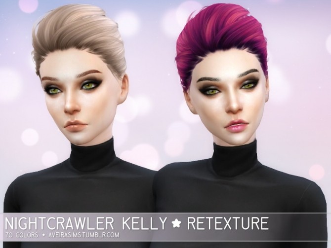 Sims 4 Nightcrawler Kelly Hair Retexture at Aveira Sims 4