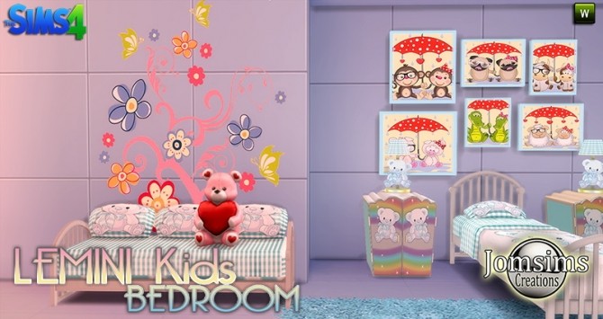 Sims 4 LEMINI kids bedroom at Jomsims Creations