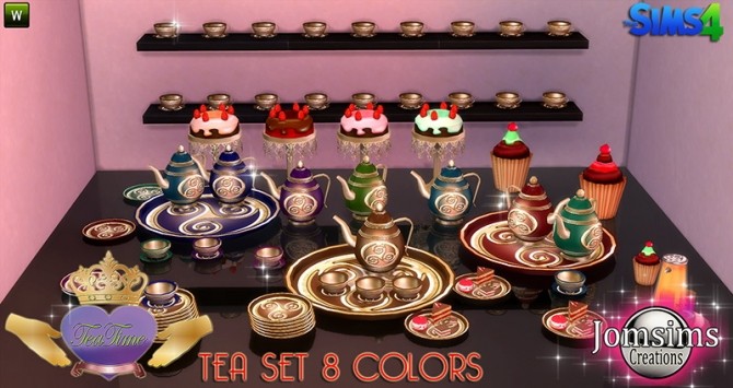 Sims 4 Small Tea Break with Tea Time set at Jomsims Creations