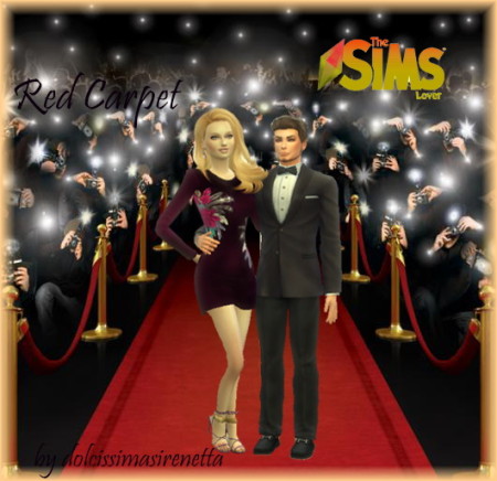 Red Carpet couple pose by dolcissimasirenetta at The Sims Lover