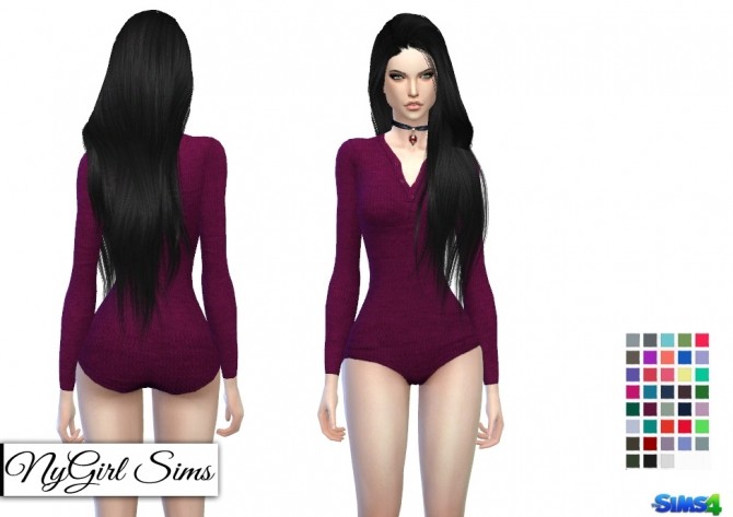 Sims 4 Long Sleeve Thermal Bodysuit at NyGirl Sims