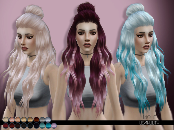 Sims 4 Night hair by LeahLilith at TSR