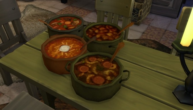 Sims 4 Pot recolor w Maxis food deco only at Budgie2budgie